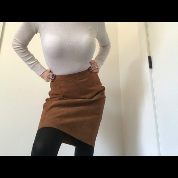 Lisa Cohen For Phoenix Vintage Suede Leather Skirt - Picture 7 of 16
